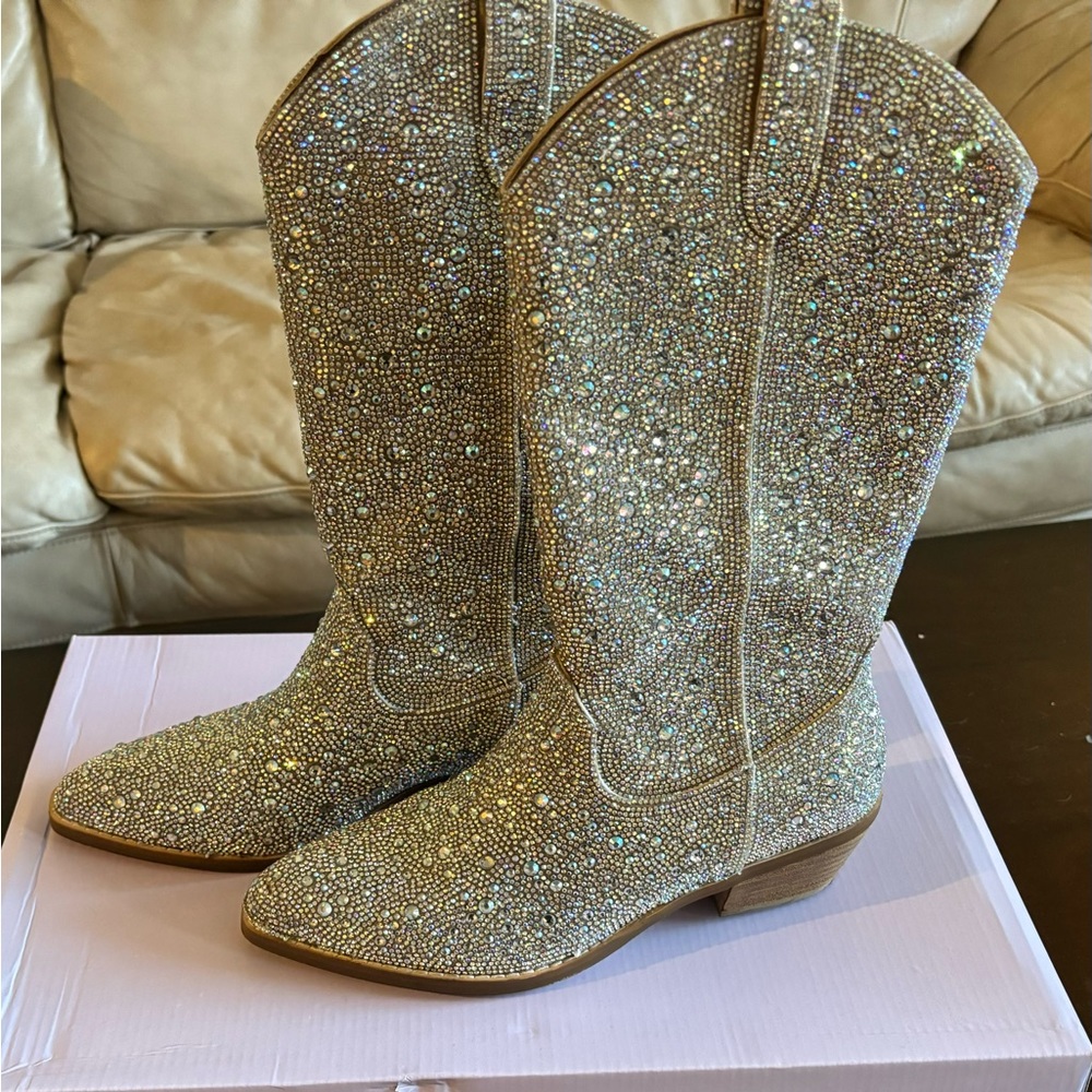 Madden Girl sparkle cowgirl boots